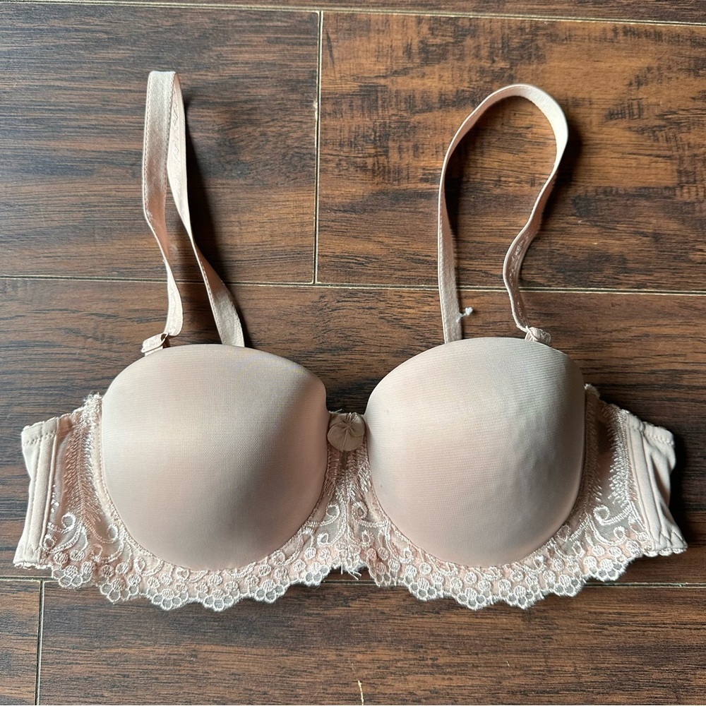 Honeydew Intimates Nude Lace Push-Up Bra - Cream